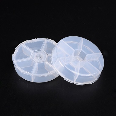 White Round Plastic Beads Containers