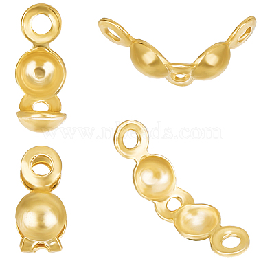 Real 18K Gold Plated Sterling Silver Bead Tips