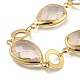 colliers plastrons en perles de verre à facettes en forme de larme(NJEW-R263-07G)-2