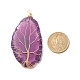 Gros pendentifs tranche en agate naturelle(PALLOY-JF01633-01)-5