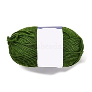 Milk Cotton Knitting Acrylic Fiber Yarn, 5-Ply Crochet Yarn, Punch Needle Yarn, Dark Olive Green, 2mm(YCOR-NH0001-02E)