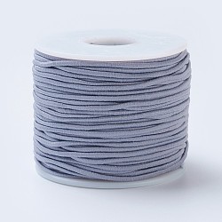 Elastic Cord, Polyester Outside and Latex Core, Silver, 2mm, about 54.68 yards(50m)/roll, 1roll/box(EW-BC0002-35)