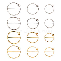 Alloy Rings, Garment Accessories, Waist Ring, Cadmium Free & Lead Free, Platinum & Golden, Inner Diameter: 30~40mm, 12pcs/box(FIND-TA0001-33)