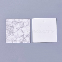 Cardboard Jewelry Display Cards, Square, WhiteSmoke, 6x6x0.05cm(X-CDIS-WH0010-02)