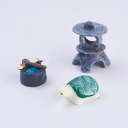 Resin DIY Garden Ornament, Mini Animal, Micro Landscape Dollhouse Decoration, Small Tortoise, Mixed Color, 13.5~26x13.5~20x9~17mm, 3pcs/set(DJEW-WH0003-13)