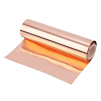 Copper Sheets, Good Plasticity and High Strength, Light Salmon, 10.1x10x2.4x0.005cm, 2m/roll