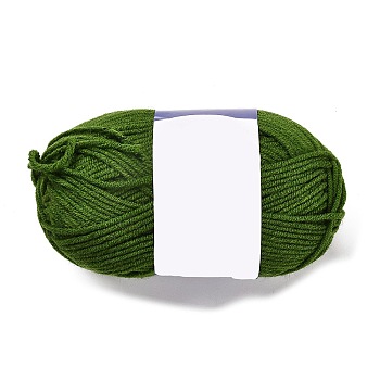 Milk Cotton Knitting Acrylic Fiber Yarn, 5-Ply Crochet Yarn, Punch Needle Yarn, Dark Olive Green, 2mm