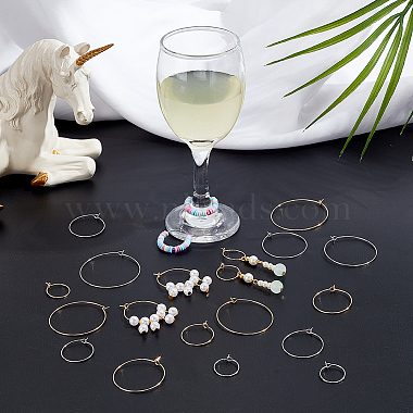 US 120Pcs 12 Style 316 Surgical Stainless Steel Wine Glass Charms Rings(STAS-MA0001-11)-5