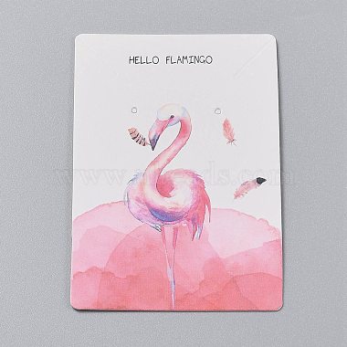 Flamingo Rectangle Paper Necklace Display Cards