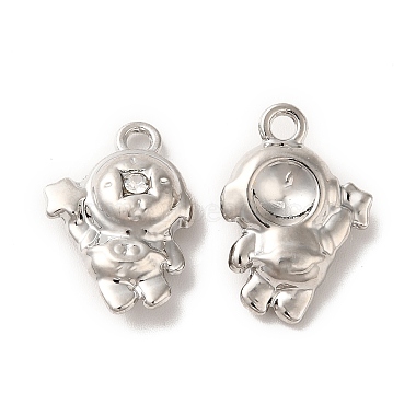 Platinum Clear Human Alloy+Glass Charms