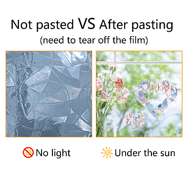 Autocollants adhésifs imperméables de film de vitrail de couleur de pvc de laser(DIY-WH0256-060)-8