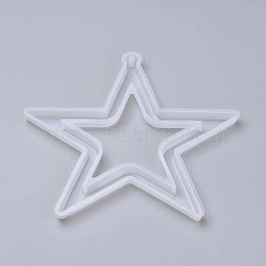 Moldes de silicona colgante diy estrella hueca de navidad(DIY-I034-07)-2