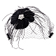 Chapeaux fascinateurs en plumes en maille pour mariage(OHAR-WH0011-47B)-1