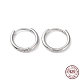 Rhodium Plated 925 Sterling Silver Huggie Hoop Earrings(EJEW-K258-19C-P)-1