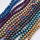 Electroplate Non-Magnetic Synthetic Hematite Beads Strands(G-F585-A-8mm)-1