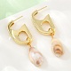 Brass Stud Dangle Earrings(KK-CBA8324-17G)-3