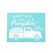 Olycraft 2Pcs Self-Adhesive Silk Screen Printing Stencil, Word MEET ME at the Pumpkin PATCH, for Painting on Wood, DIY Decoration T-Shirt Fabric, Turquoise, Car Pattern, 28x22cm, 2pcs/set(DIY-OC0008-025)