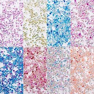 240G 8 Colors AB-Color Plated DIY 3D Nail Art Decoration Mini Glass Beads, Tiny Caviar Nail Beads, Mixed Color, 0.6~3mm, 30g/color(EGLA-CD0001-06)