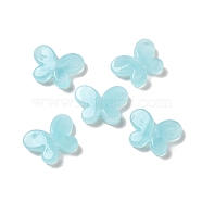 Transparent Acrylic Beads, Butterfly, Pale Turquoise, 12.8x17.3x4.4mm, Hole: 2mm, about 940pcs/500g(OACR-A021-13J)