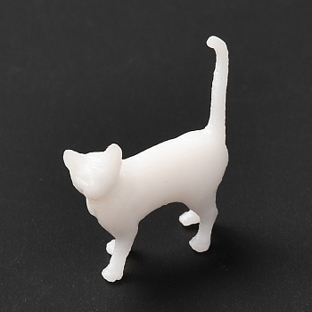 3D Resin Model, UV Resin Filler, Epoxy Resin Jewelry Making, Cat, White, 19x5x20mm