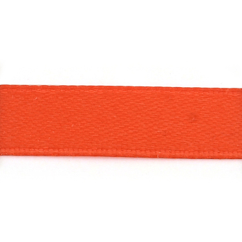 Double Face Satin Ribbon, Polyester Ribbon, Orange Red, 1/8 inch(3mm), about 880yards/roll(804.672m/roll)