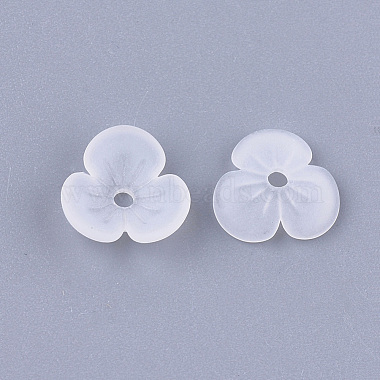 3-Petal Transparent Acrylic Bead Caps(X-FACR-T001-01)-2