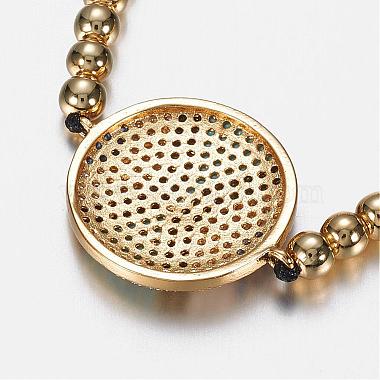 Bracelets de perles tressés en laiton réglables(BJEW-G528-07G)-3