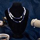 3Pcs Natural Shell & Plastic Pearl Flower & Glass Beaded Necklaces and Stretch Bracelet Set(SJEW-SW00010-03)-3