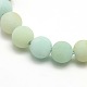 Frosted Natural Flower Amazonite Round Bead Strands(G-M064-8mm-07)-2