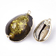 Spray Paint & Electroplate Cowrie Shell Pendants(SSHEL-S262-01F)-2
