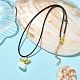 Natural Shell Fairy Pendant Necklace(NJEW-JN04612)-3