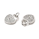 Brass Micro Pave Clear Cubic Zirconia Charms(KK-E068-VB126)-2