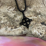 Viking Knot Stainless Steel Pendant Necklaces, Black, 23.62 inch(60cm)(FS-WG1D0B5-02)
