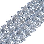 Electroplate Transparent Glass Beads Strands, Star, Light Steel Blue, 9~9.5x9.5~10x4~5mm, Hole: 0.6~0.8mm, about 100pcs/strand, 33.46 inch(85cm)(EGLA-N056-04A-A05)