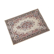 Turkish Style Mini Cloth Carpets, Dollhouse Decorations, Rectangle, Pale Goldenrod, 170x100mm(MIMO-PW0003-158A)