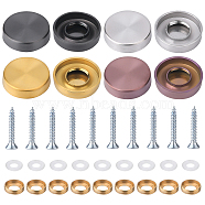 AHADERMAKER 4Sets 4 Colors 304 Stainless Steel Screw Set, for Advertising Nail Fixed Mirror Nail Decorative, Mixed Color, 19.5x5mm,  1set/color(FIND-GA0001-86)