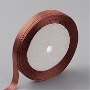 Single Face Satin Ribbon, Polyester Ribbon, Saddle Brown, 2 inch(50mm), about 25yards/roll(22.86m/roll), 100yards/group(91.44m/group), 4rolls/group(RC50MMY-A030)