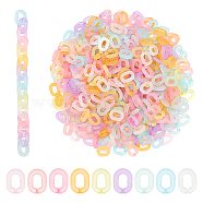 WADORN 450Pcs 9 Colors Transparent Acrylic Linking Rings, Quick Link Connectors, Frosted, Oval, Mixed Color, 19.5x15x5mm, Inner Diameter: 6x11
mm, 50pcs/color(MACR-WR0001-01)