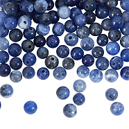 4 Strands Natural Sodalite Beads Strands, Round, 4mm, Hole: 1mm, about 48pcs/strand, 7.60 inch(19.3cm)(G-NB0004-97)