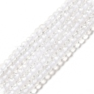 Natural Quartz Crystal Beads Strands, Rock Crystal, Grade AA, Faceted, Rondelle, 3x2mm, Hole: 0.5mm, about 173pcs/strand, 15.55''(39.5cm)(G-I341-07A)