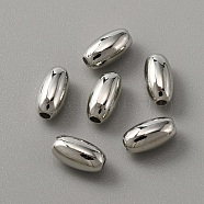 Plating ABS Plastic Beads, Rice, Platinum Plated, 7x4mm, Hole: 1.5mm, about 1000pcs/bag(FIND-TAC0005-51)