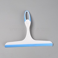 Plastic Window Squeegee, Cleaning Tool for Shower Glass Doors, Bathroom, Rectangle, Deep Sky Blue, 21.9x24.8x1cm(TOOL-WH0130-91A)