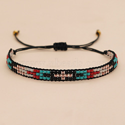 Colorful Miyuki Beaded Cross Mosaic Handmade Braided Bead Bracelets for Women Men(BW0958)