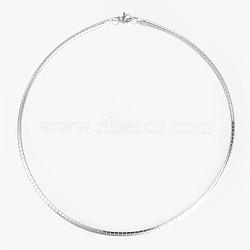 304 Stainless Steel Necklaces, with Lobster Clasps, Stainless Steel Color, 17.7 inch(45cm)(NJEW-D274-01P)