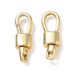 Brass Swivel Clasps, Real 18K Gold Plated, 22.5x8x5.5mm, Hole: 2mm(KK-CBA50B0-28G)