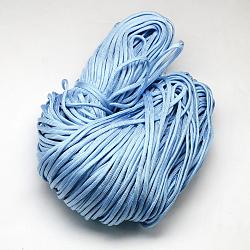 7 Inner Cores Polyester & Spandex Cord Ropes, Solid Color, for Rope Bracelets Making, Light Blue, 4~5mm, about 109.36 yards(100m)/bundle, 420~500g/bundle(RCP-R006-195)