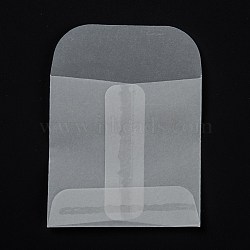 Square Translucent Parchment Paper Bags, for Gift Bags and Shopping Bags, Clear, 80mm, Bag: 60x60x0.4mm(CARB-A005-02C)