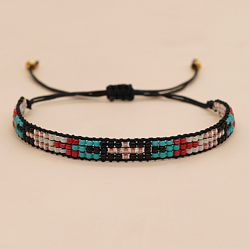 Colorful Miyuki Beaded Cross Mosaic Handmade Braided Bead Bracelets for Women Men