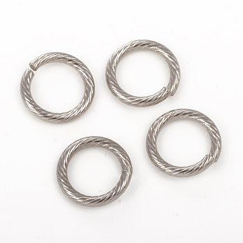 304 Stainless Steel Jump Ring, Open Jump Rings, Stainless Steel Color, 14x2mm, Inner Diameter: 10mm, 12 Gauge