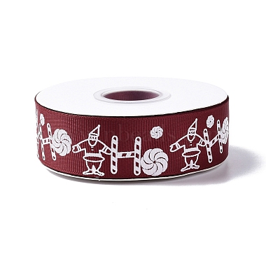 25 Yards bedrucktes Ripsband aus Polyester mit Weihnachtsmotiv(OCOR-C004-02E)-2
